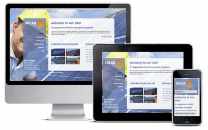responsive template solar energy product example