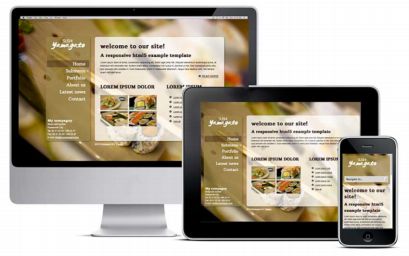 responsive template sushi restaurant product example